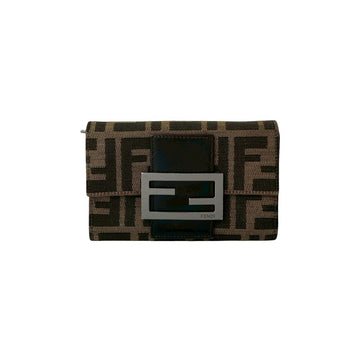 Fendi Zucca Canvas Leather Wallet