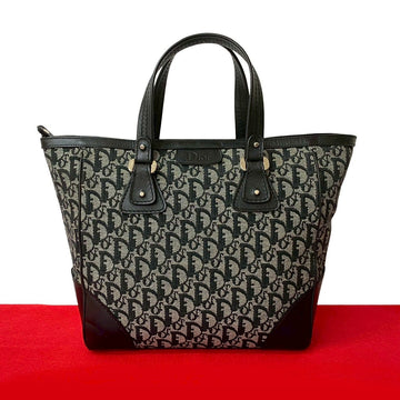 Christian Dior Trotter Canvas Leather Handbag