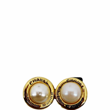 Chanel Pearl clip on Earrings -