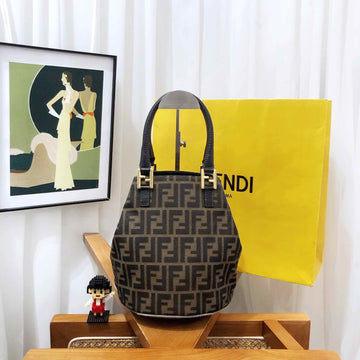 Fendi   Zucca Canvas Bucket Bag Brown