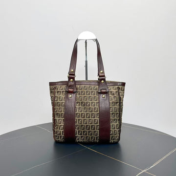 Fendi   Zucca Canvas Brown Tote Bag