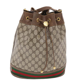 GUCCI GG Canvas Web Sherry Line Shoulder Bag Beige Red Green  tb826
