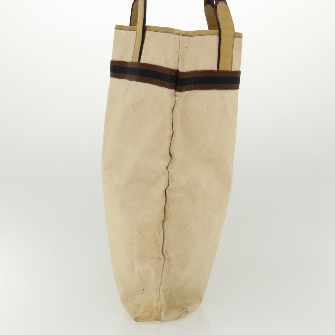 GUCCI Tote Bag Canvas Beige Brown Navy  ti772