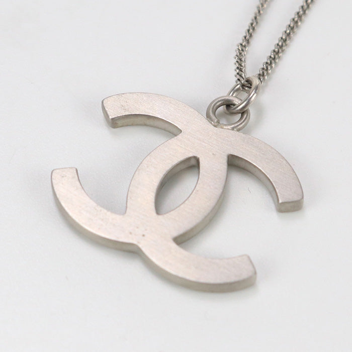 CHANEL Necklace COCO Mark metal silver Women