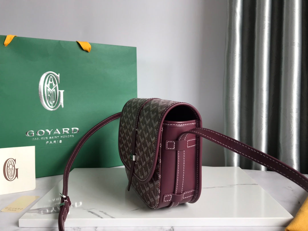 BELVEDERE PM BAG 21CM BURGUNDY CANVAS House Of Sarah