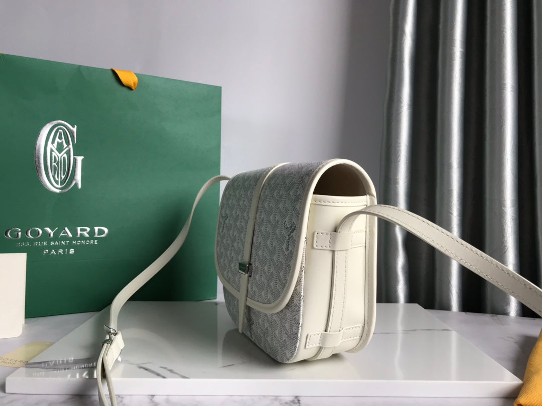 BELVEDERE PM BAG 21CM WHITE CANVAS House Of Sarah Bags