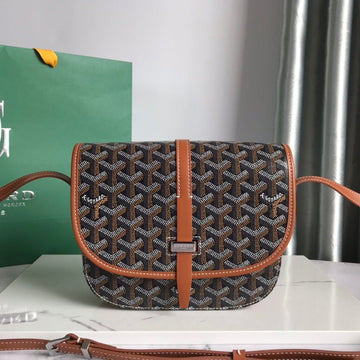 BELVEDERE PM BAG 21CM BLACK AND TAN CANVAS House Of Sarah