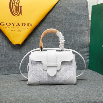 SAIGON SOUPLE MINI BAG WHITE CANVAS House Of Sarah Bags