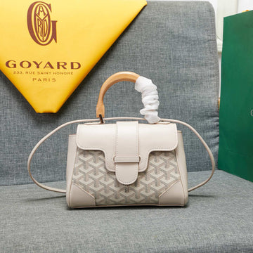 SAIGON SOUPLE MINI BAG DARK WHITE CANVAS House Of Sarah Bags
