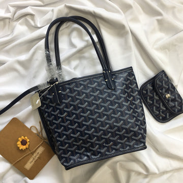 MINI HOBO BOHEME 38CM NAVY BLUE CANVAS House Of Sarah