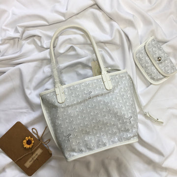 MINI HOBO BOHEME 38CM WHITE CANVAS House Of Sarah Bags