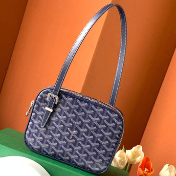 GOYA SECOND-HAND TOAST BAG 21CM NAVY BLUE CANVAS House Of Sarah