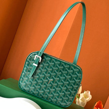 GOYA SECOND-HAND TOAST BAG 21CM GREEN CANVAS House Of Sarah