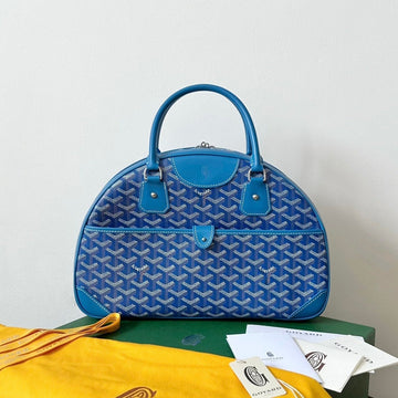 GOYA BOWLING BALL MEDIUM BLUE CANVAS House Of Sarah Bags
