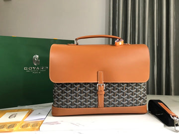 GOYARD CITADIN BAG 38CM BLACK AND TAN CANVAS House Of Sarah