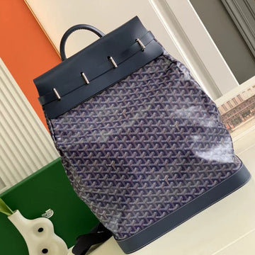 GOYA STEAMER PM BAG 48CM NAVY BLUE CANVAS House Of Sarah Bags