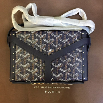 MINAUDIERE TRUNK BAG 17CM NAVY BLUE CANVAS House Of Sarah