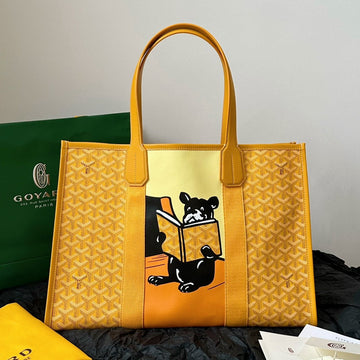 GOYA VILLETTE TOTE 45CM YELLOW CANVAS by House Of Sarah
