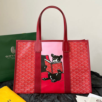 GOYA VILLETTE TOTE 45CM RED CANVAS by House Of Sarah