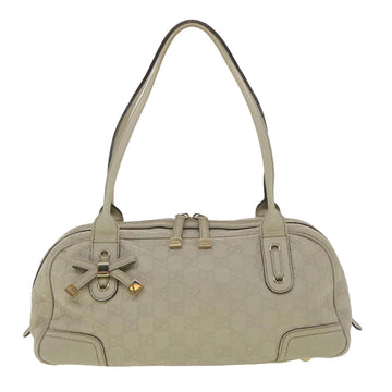 GUCCI ssima Shoulder Bag Leather White 161720  yk6036